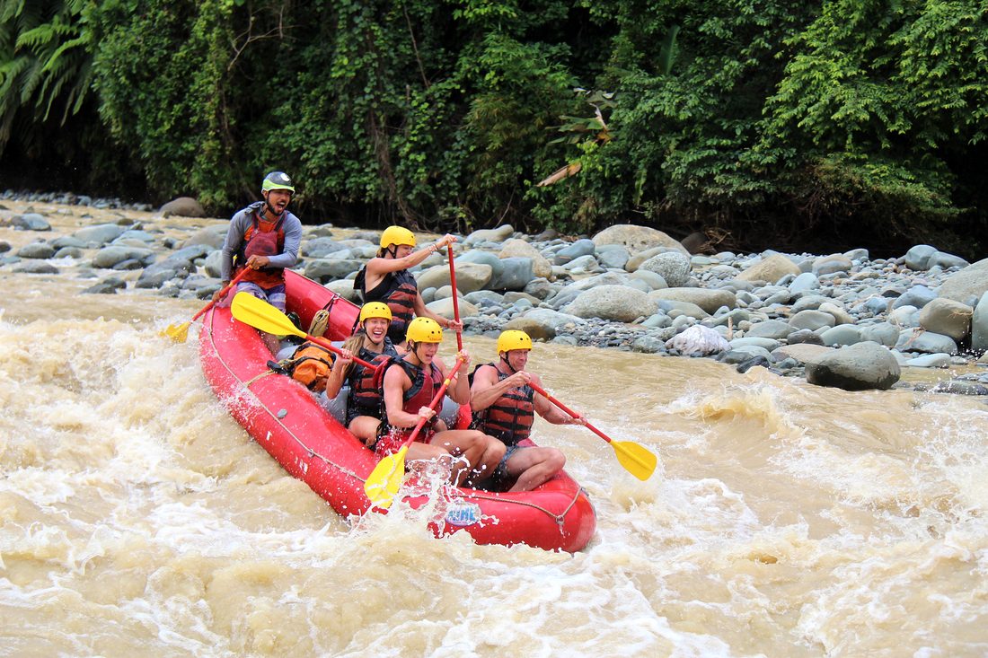 A private group running a rapid on the Naranjo